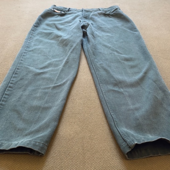 Vintage 90s Lakewoods Bay Green Denim Pants - Picture 8 of 15
